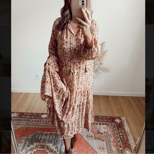BOHO MIDI DRESS FREE PEOPLE INSPIRED
